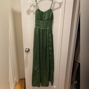 Abercrombie and Fitch Green Satin Dress